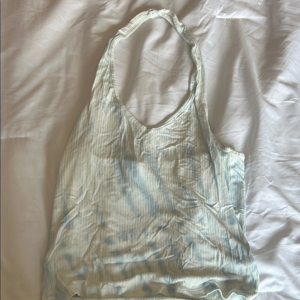American Eagle Outfitters Ribbed Halter Camisole - Light Blue
